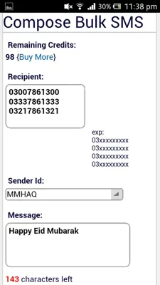 SMS Hub android App screenshot 2