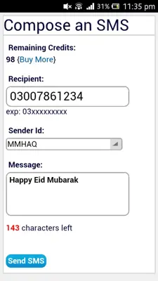 SMS Hub android App screenshot 3